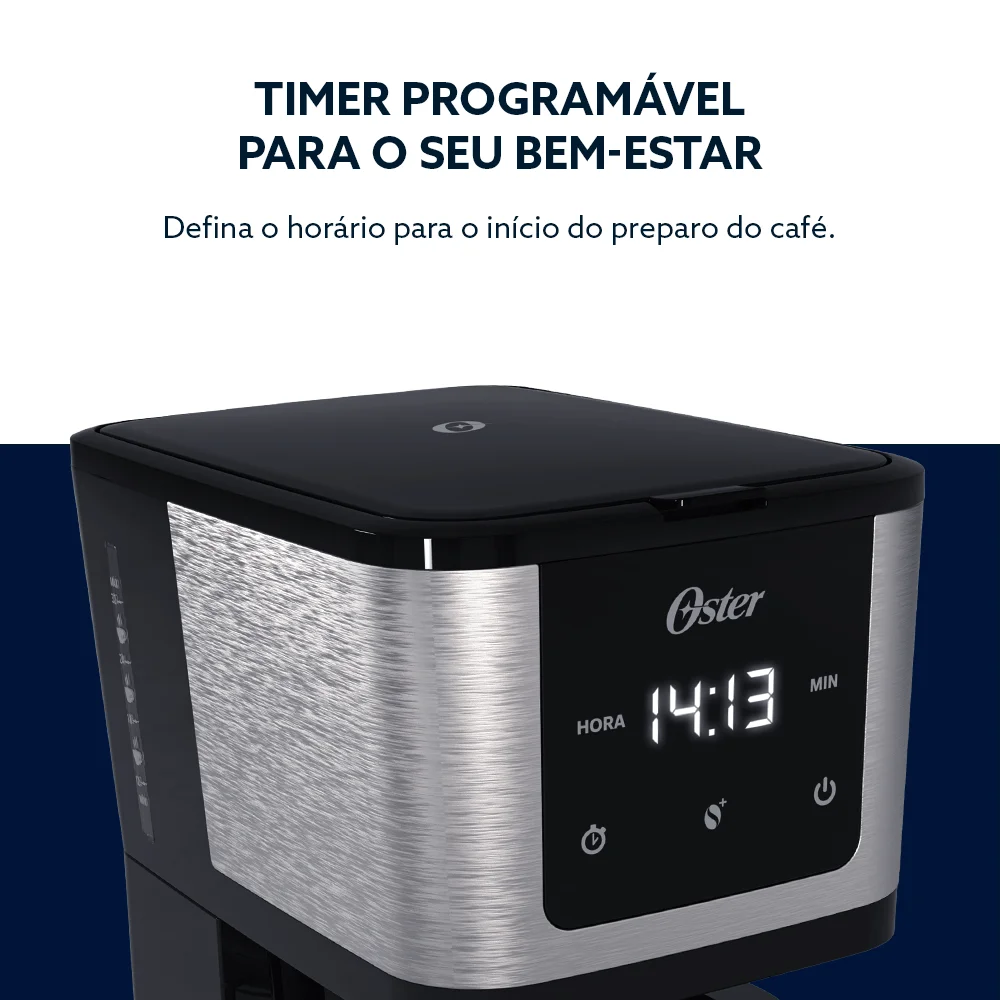 Cafeteira Oster Programável 1,2L com Display Digital