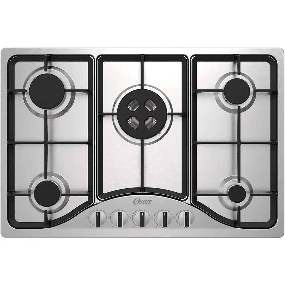 Cooktop a Gás Inox 5 Bocas Oster Semiprofissional - Bivolt
