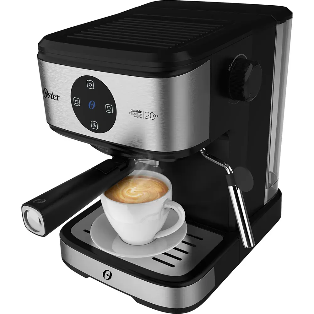 Kit Cafeteira Espresso Double Digital e Moedor de Café Precision 18 níveis Oster