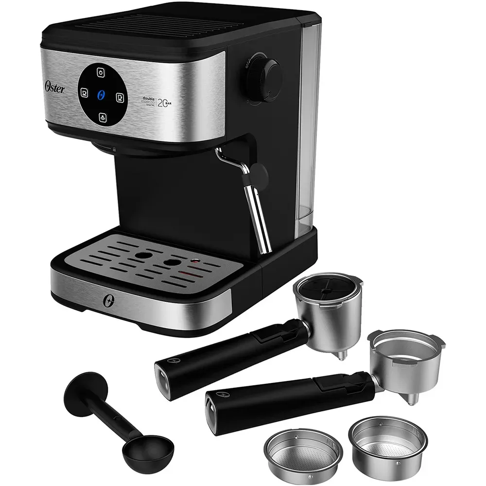 Kit Cafeteira Espresso Double Digital e Moedor de Café Precision 18 níveis Oster