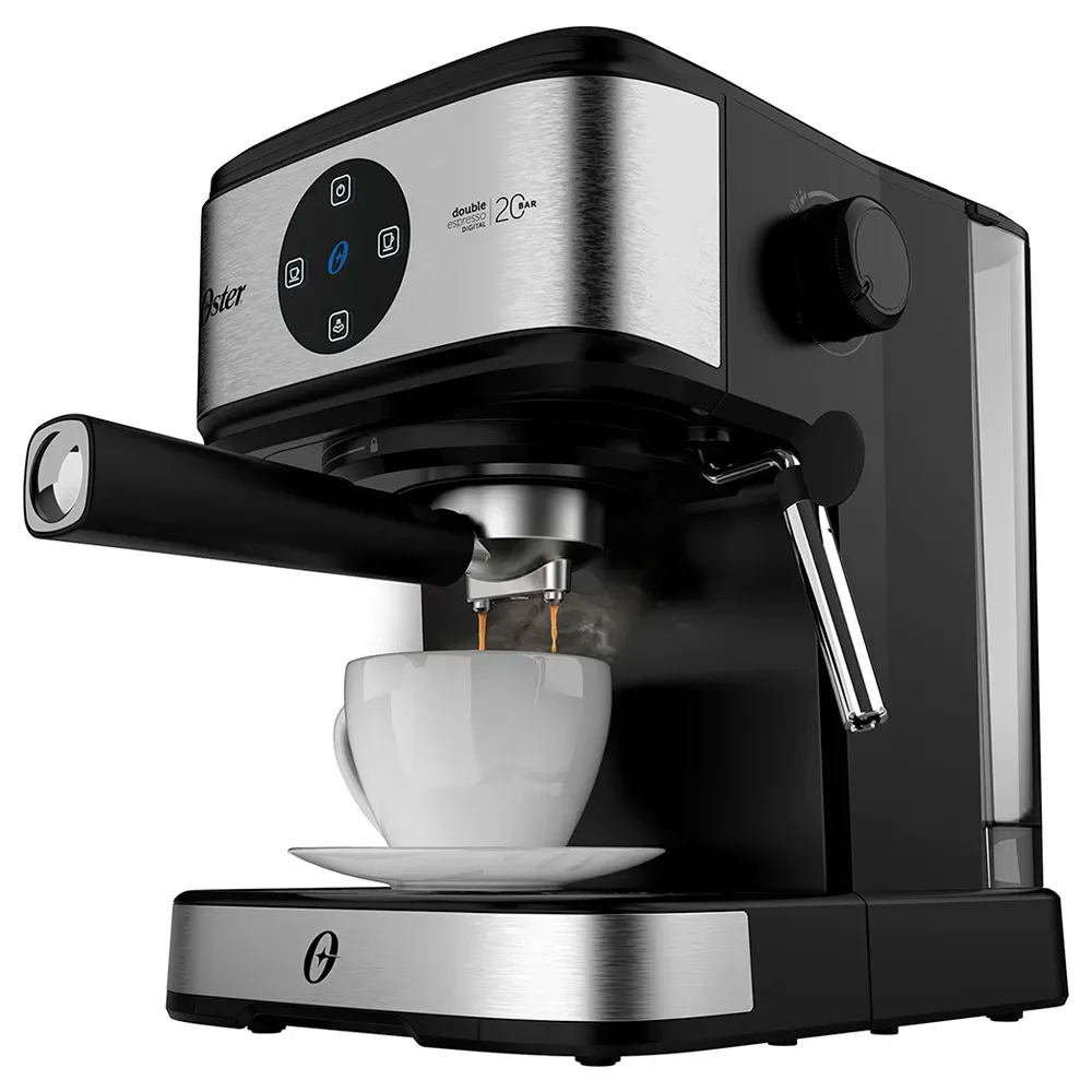 Kit Cafeteira Espresso Double Digital e Moedor de Café Precision 18 níveis Oster