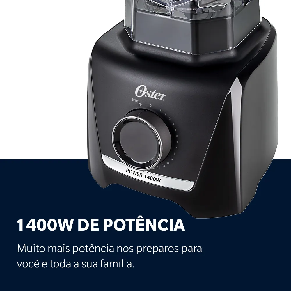 Liquidificador 1400 Full Oster Preto 3,2L