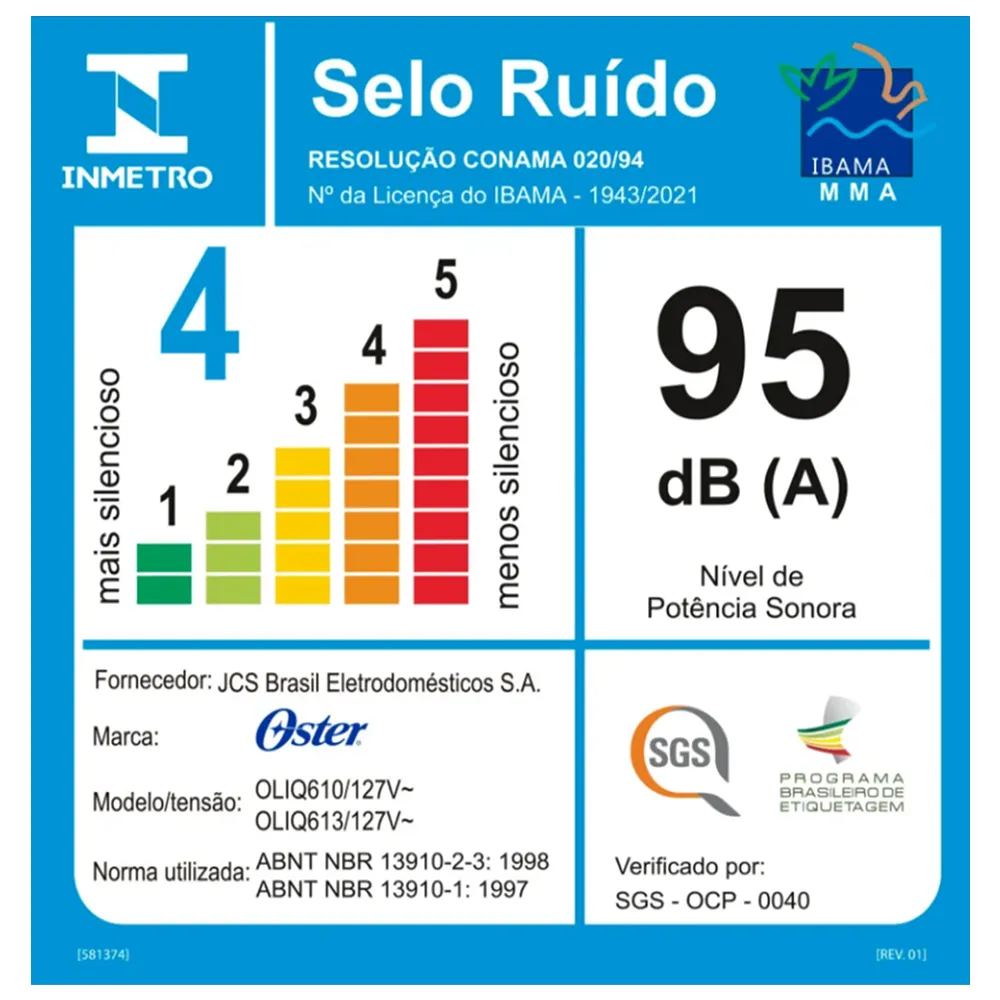 Liquidificador 1400 Full Oster Preto 3,2L