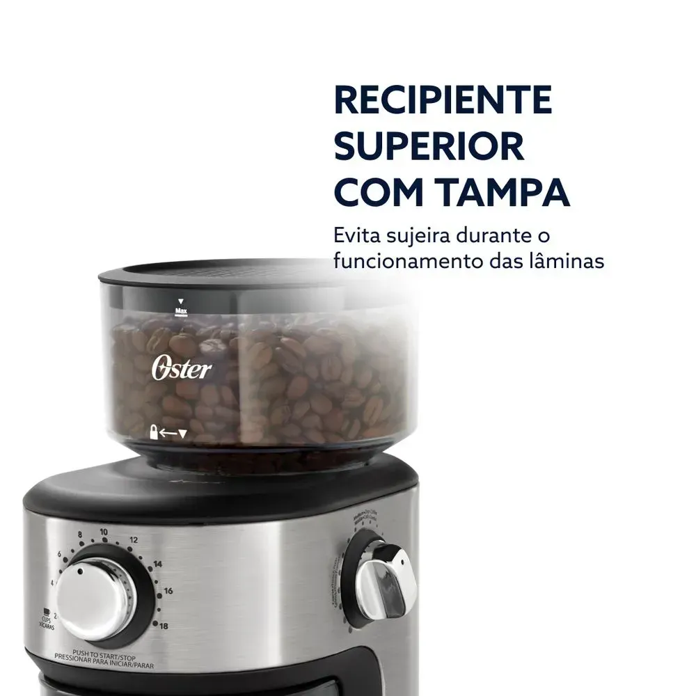Moedor de Café Automático Oster Precision com 18 níveis