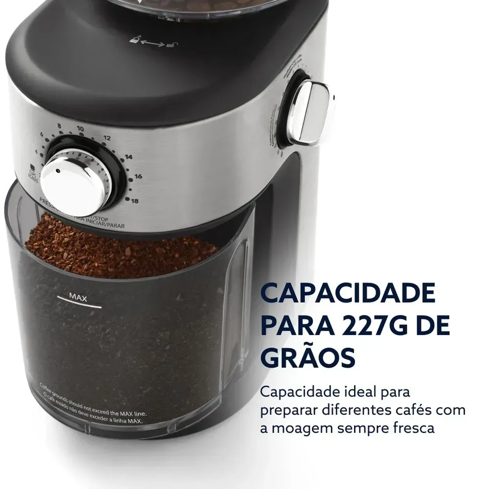 Moedor de Café Automático Oster Precision com 18 níveis