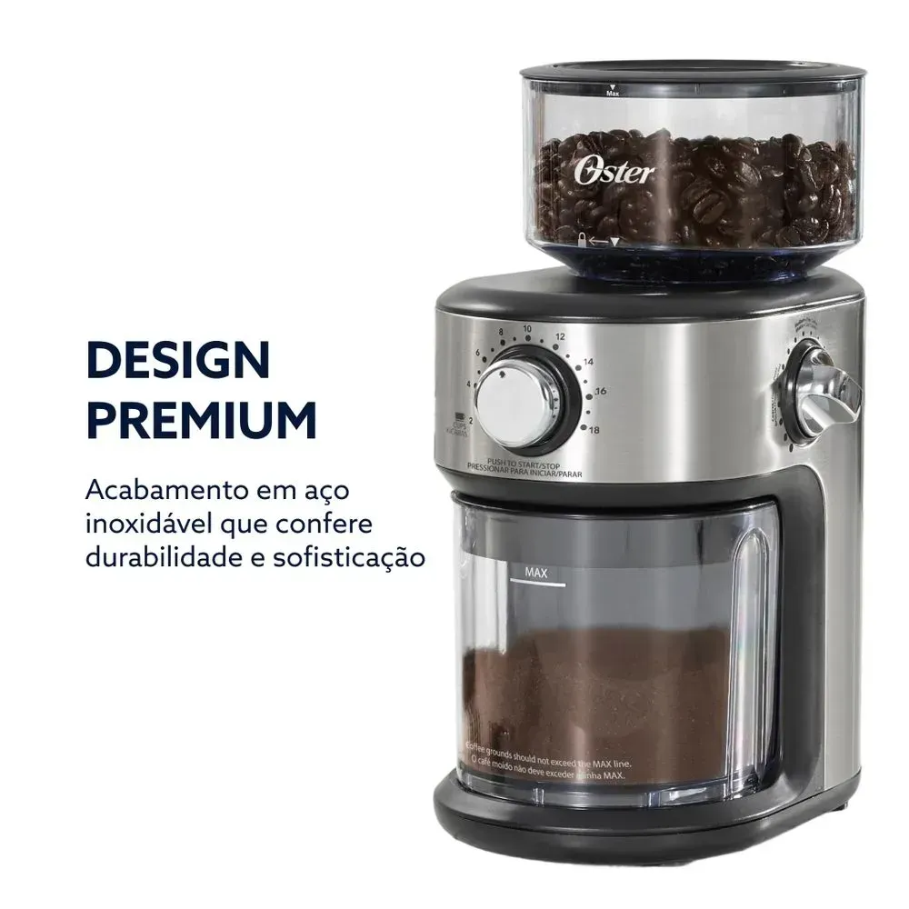 Moedor de Café Automático Oster Precision com 18 níveis